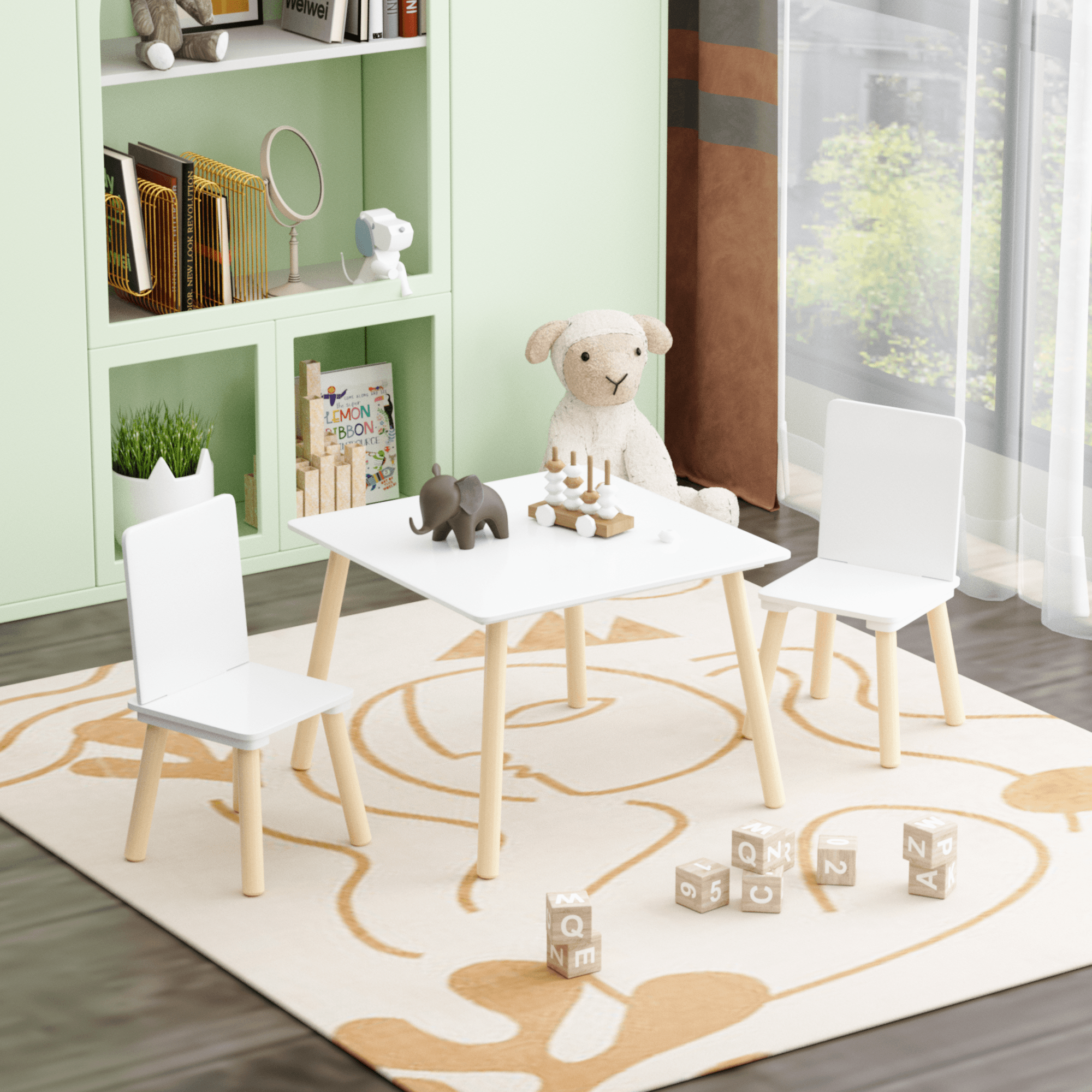Wooden Activity Play Table Set
