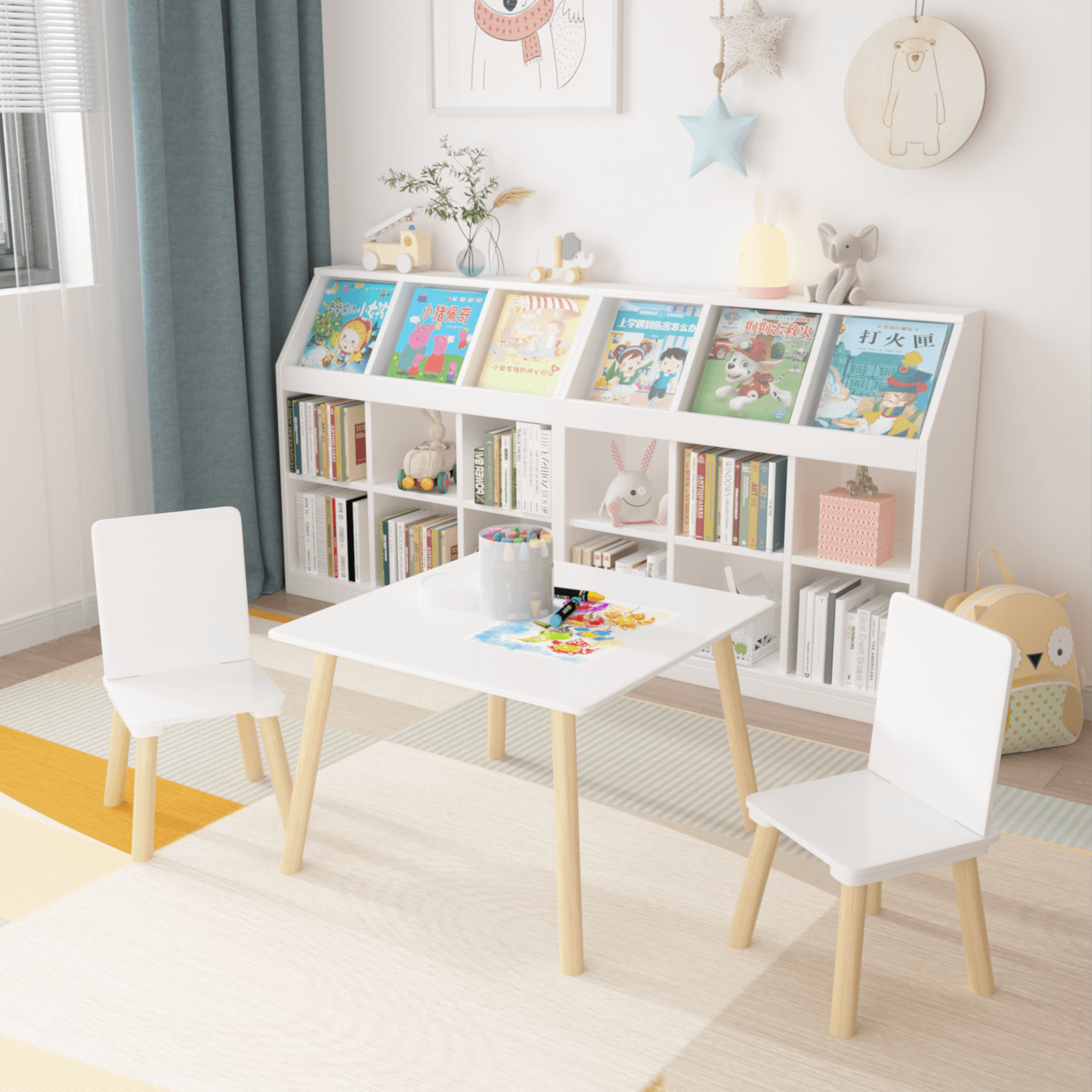 Wooden Activity Play Table Set