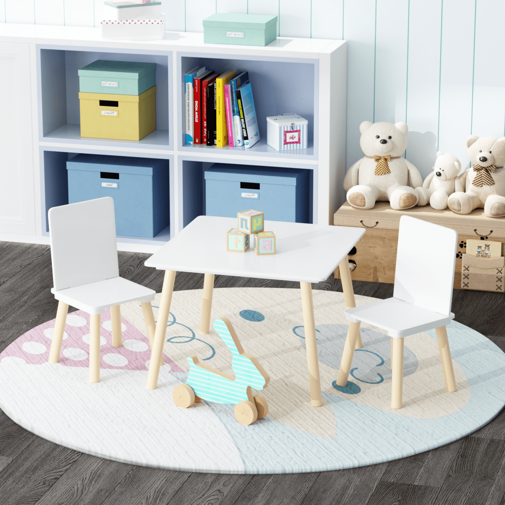 Wooden Activity Play Table Set