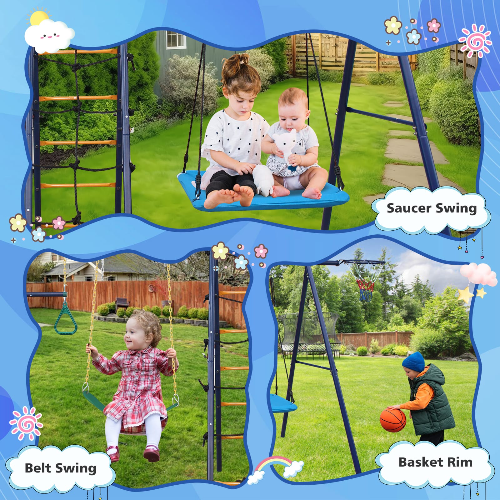 6 in 1 Swing Set