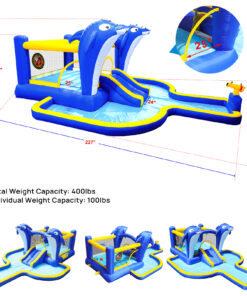 8 In1 Inflatable Slide Water Park