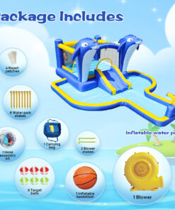 8 In1 Inflatable Slide Water Park