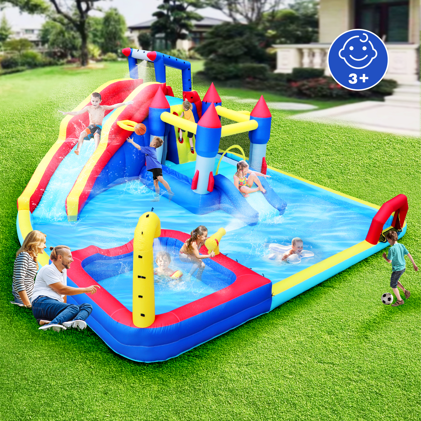 10 In1 Inflatable Slide Water Park