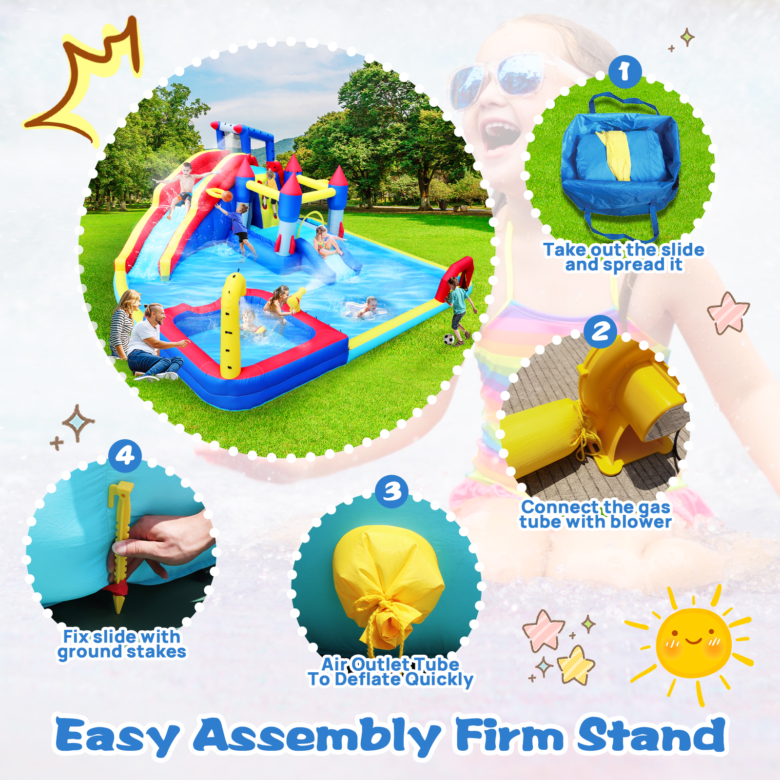 10 In1 Inflatable Slide Water Park