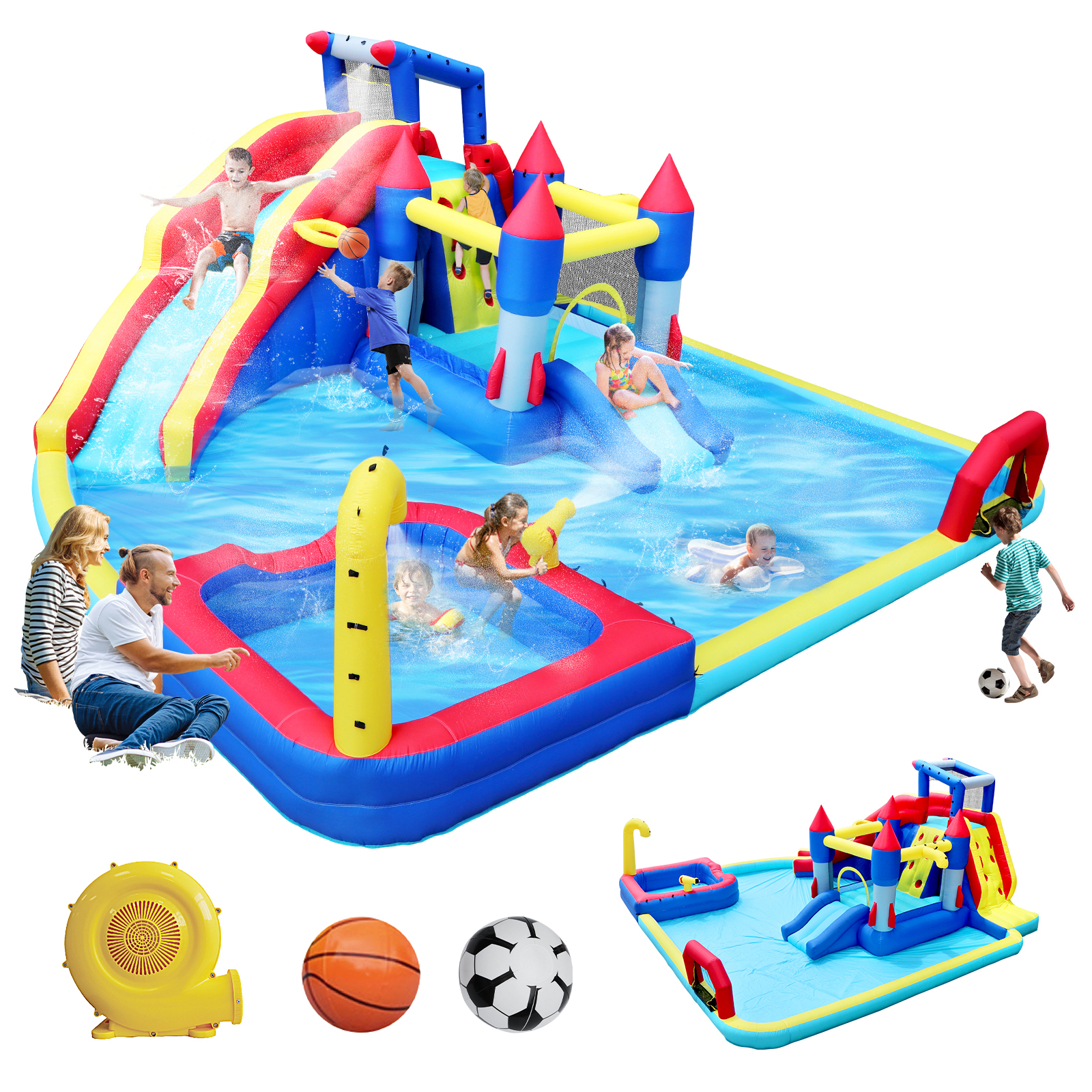 10 In1 Inflatable Slide Water Park