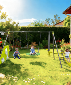 Metal Plastic Safe Swing Set, 6 in 1