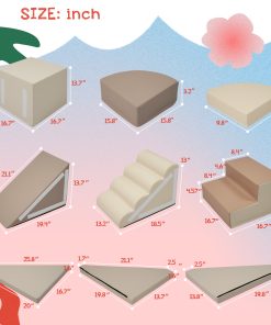 9-Piece Kids Climb & Crawl Soft Foam