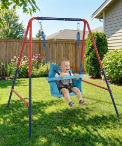 Metal Plastic Safe Swing Set, 2 in 1