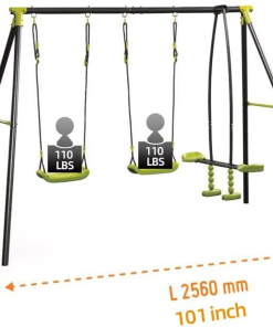 Triple Metal Safe Swing Set