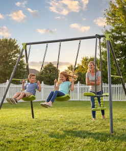 Triple Metal Safe Swing Set