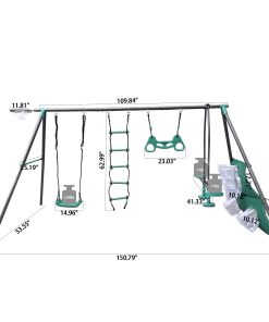 Blackish Green Four Function Swingset