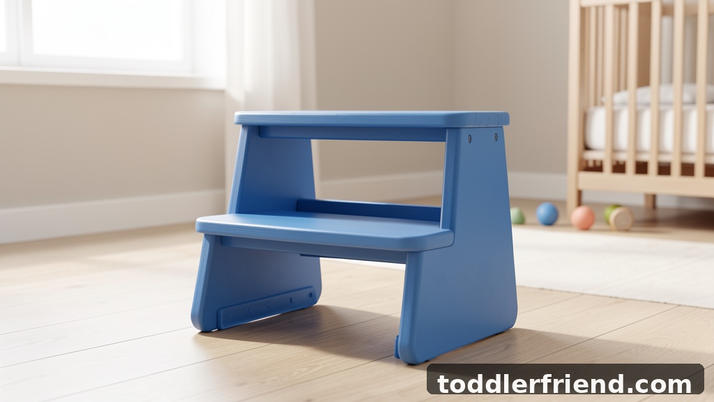 Blue step stool for toddlers safety guide
