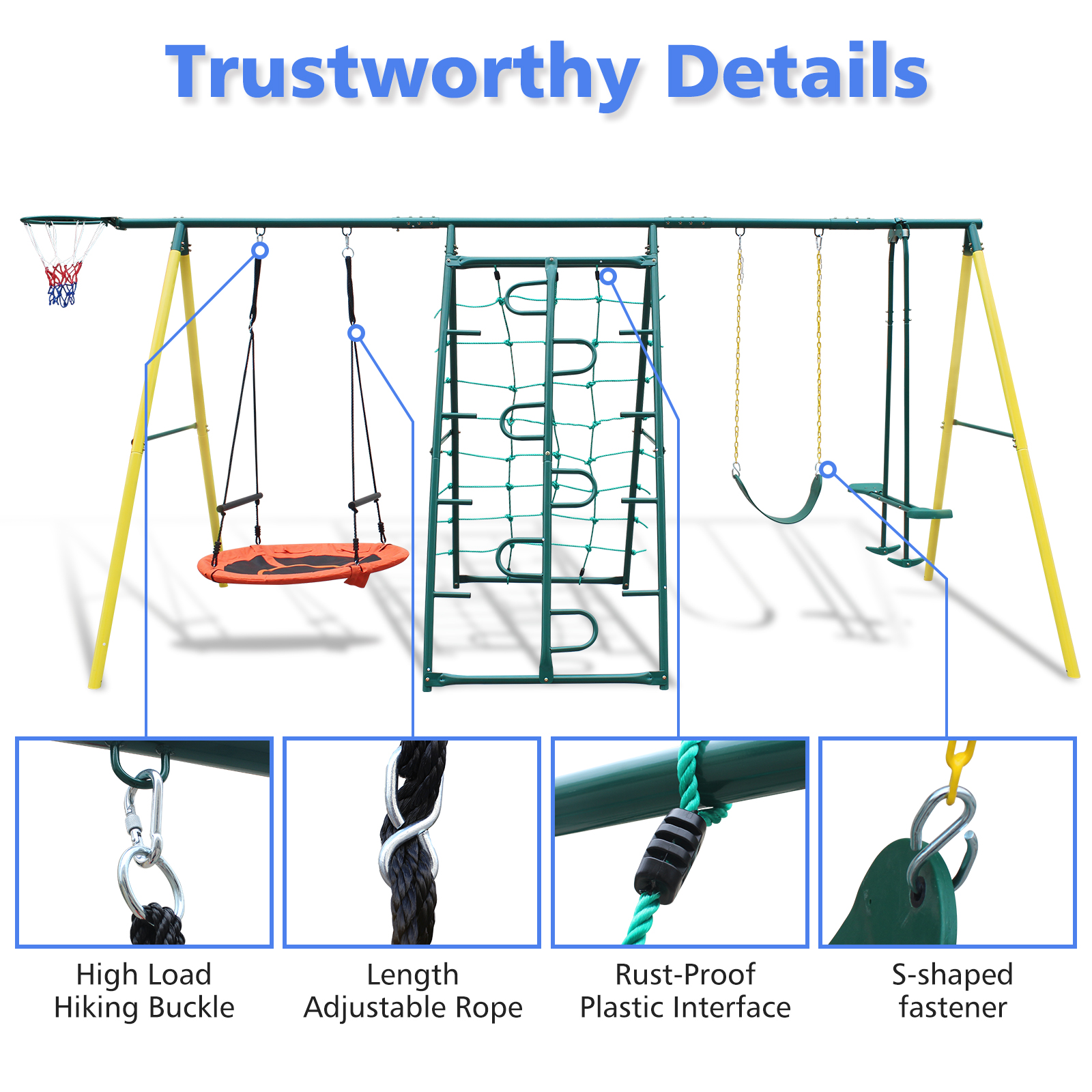 6 in 1 Swing Set 2026