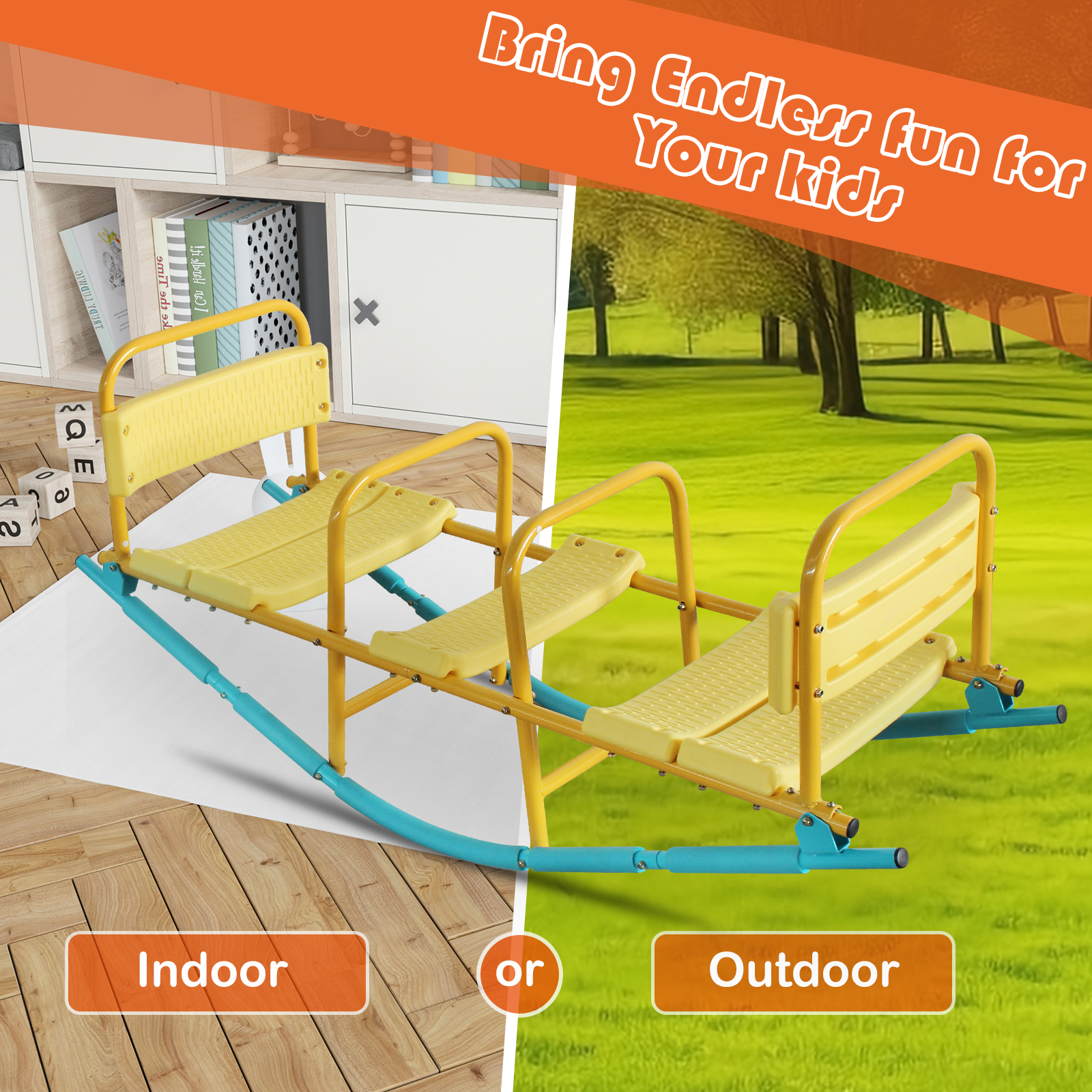 Kindergarten Outdoor Rocking Horse