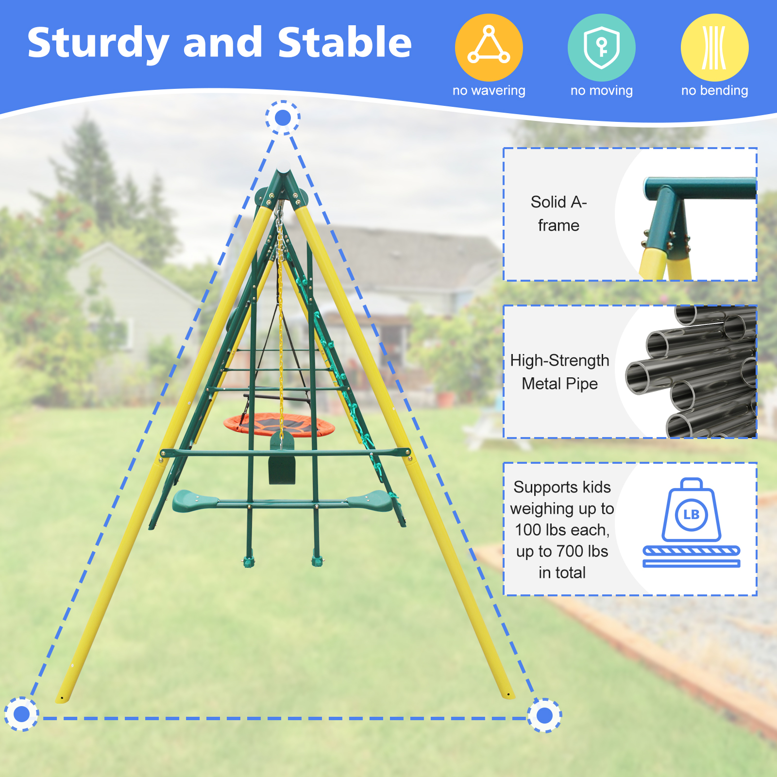 6 in 1 Swing Set 2026