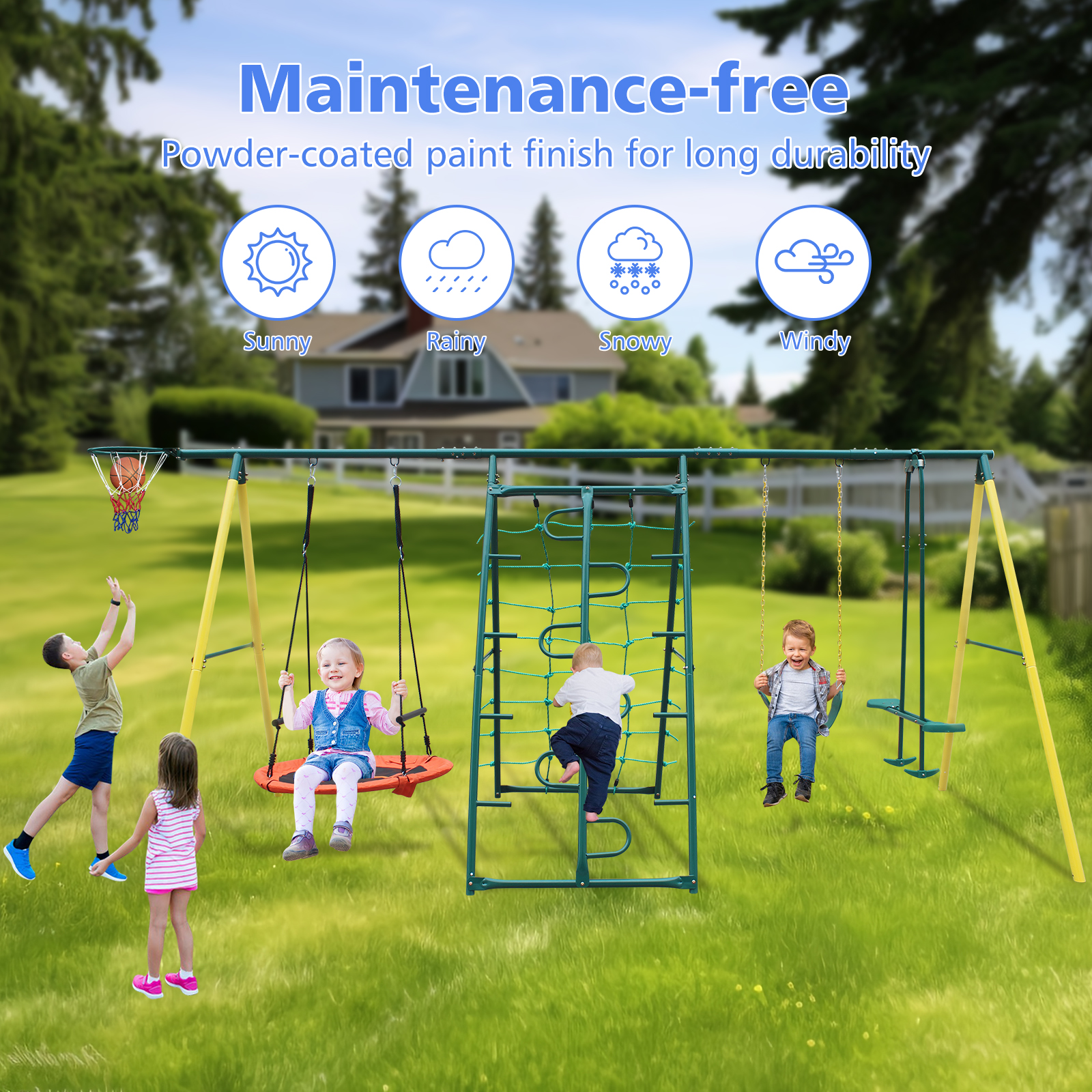 6 in 1 Swing Set 2026